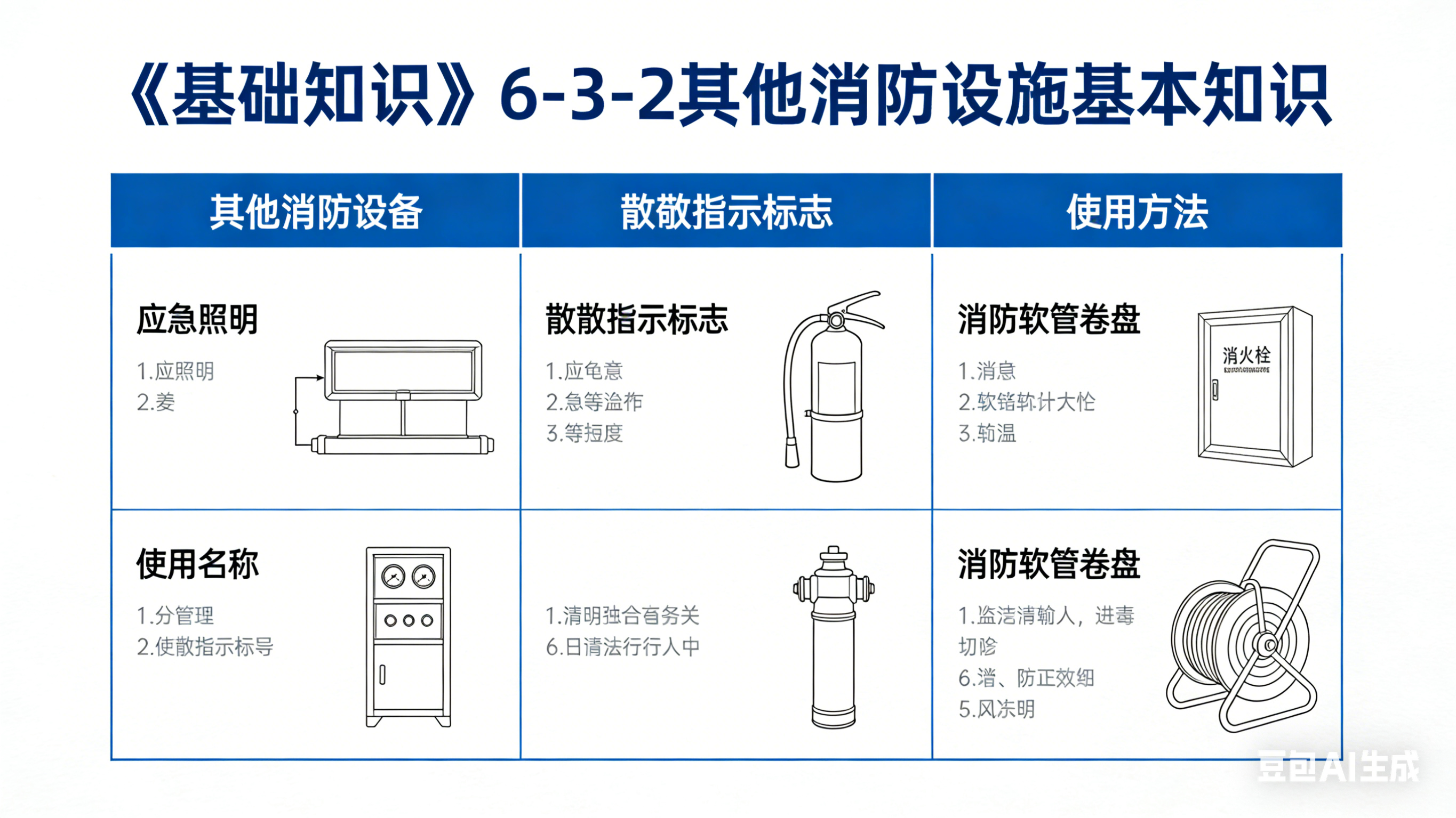 《基础知识》6-3-2其他消防设施基本知识