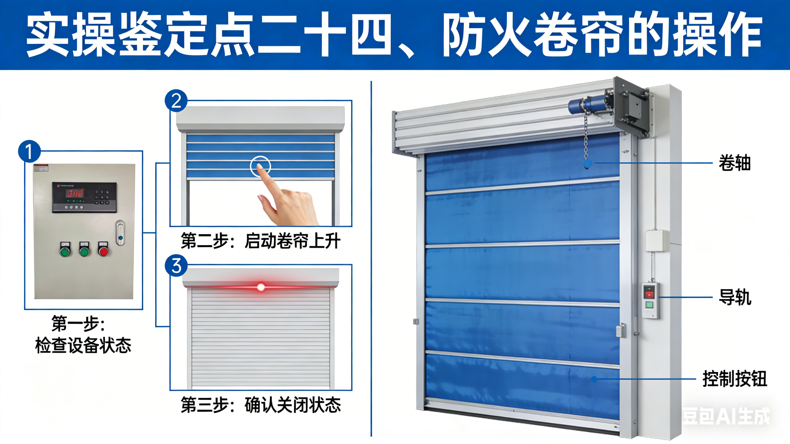 实操鉴定点二十四、防火卷帘的操作