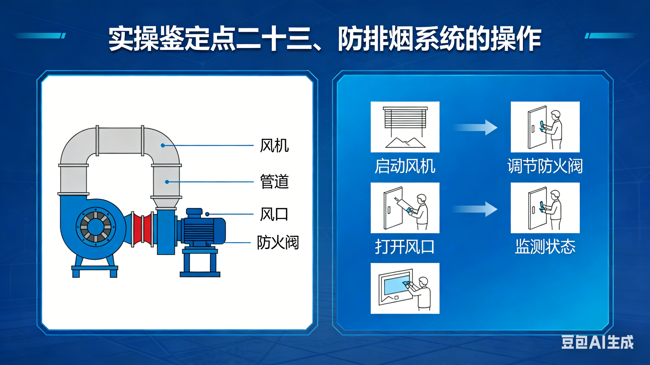 实操鉴定点二十三、防排烟系统的操作