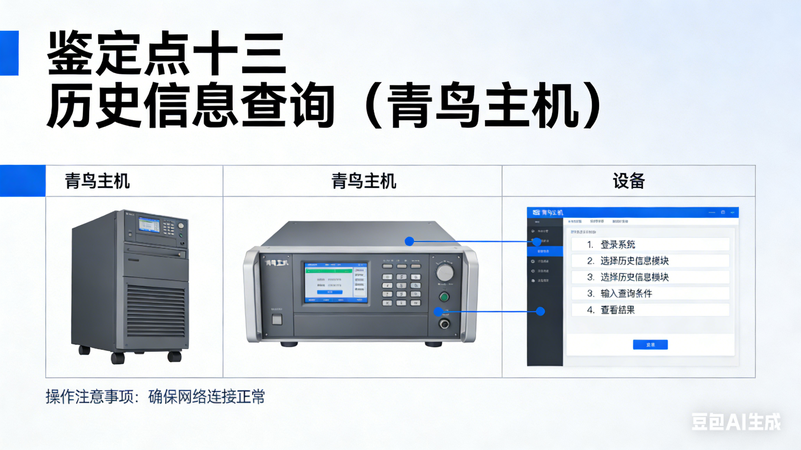 鉴定点十三 历史信息查询（青鸟主机）