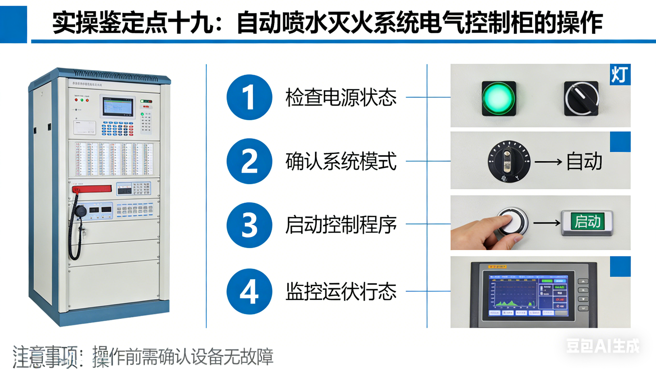 实操鉴定点十九、自动喷水灭火系统电气控制柜的操作