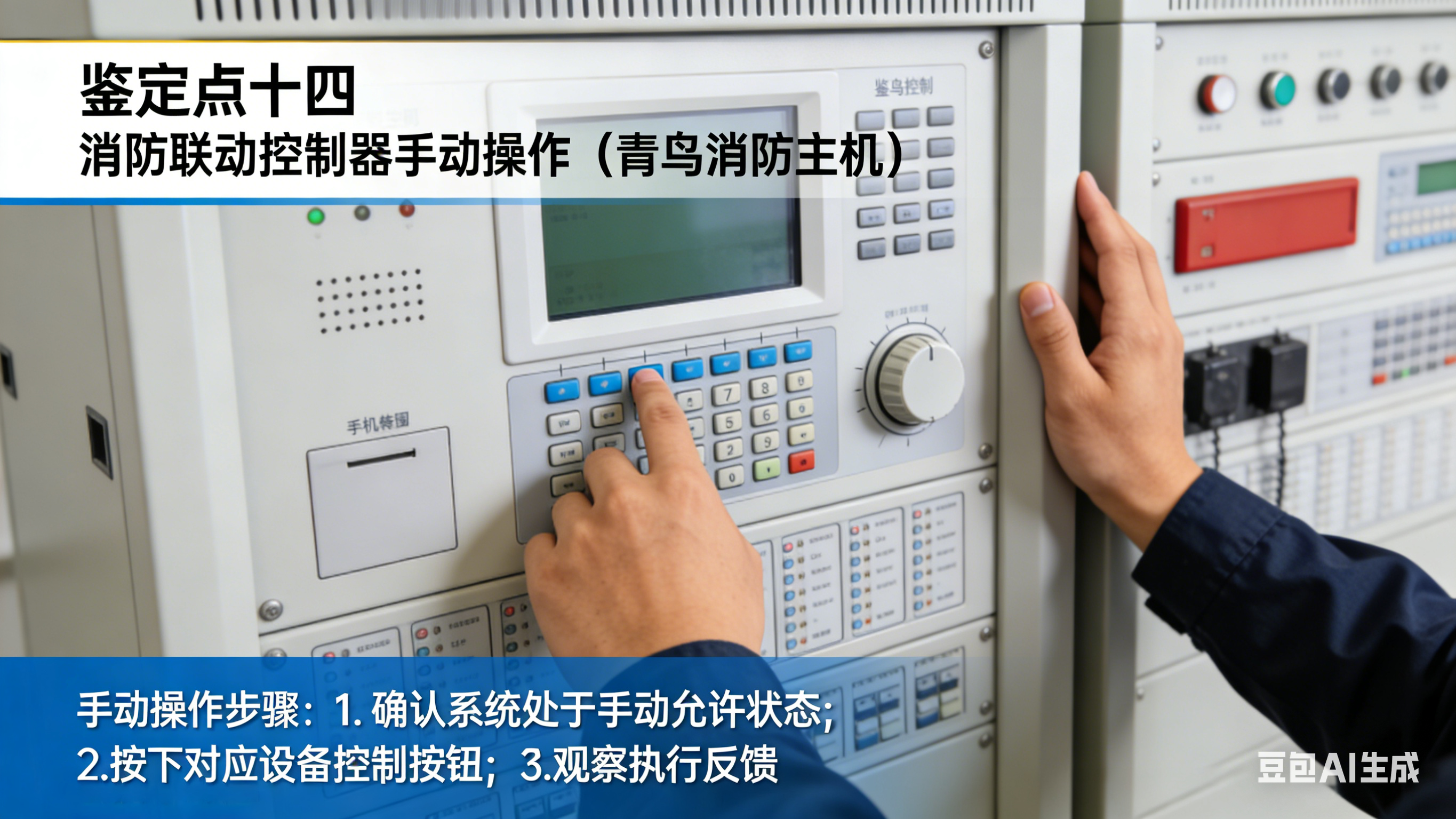 实操鉴定点十四、消防联动控制器总线控制盘的操作